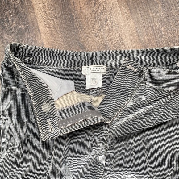 St. John Sport by Marie Gray Gray Corduroy Pants - Picture 2 of 8